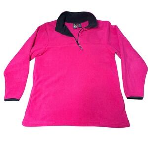 Vintage USA Olympics Fleece‎ Pullover Hot Pink Quarter Zip L